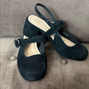 Black Suede Women Heels